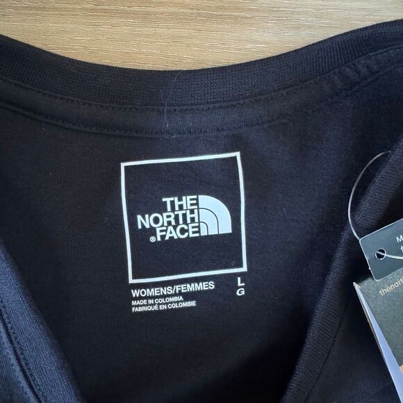 The North Face Womans Terrain Short Sleeve Black Shirt Size L Outdoor Explore - Picture 2 of 9